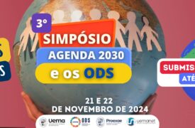 Inscrições prorrogadas para as submissões de trabalhos para o “III Simpósio Agenda 2030 e os Objetivos de Desenvolvimento Sustentável (ODS)”.