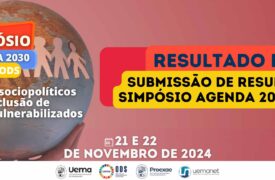 Resultado Final da Seleção de Resumos para o III Simpósio Agenda 2030 e os ODS. 